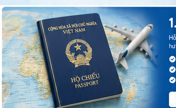 Hộ chiếu Việt Nam và máy bay